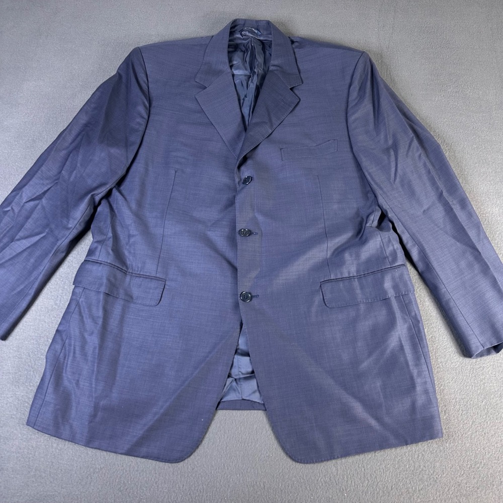 Canali Mens Navy100% Pure Wool 3 Button Blazer Sport Made in Italy Size 58L/48L